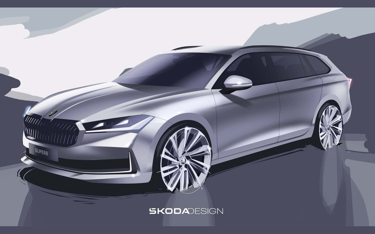 Скетч &Scaron;koda Superb 2024