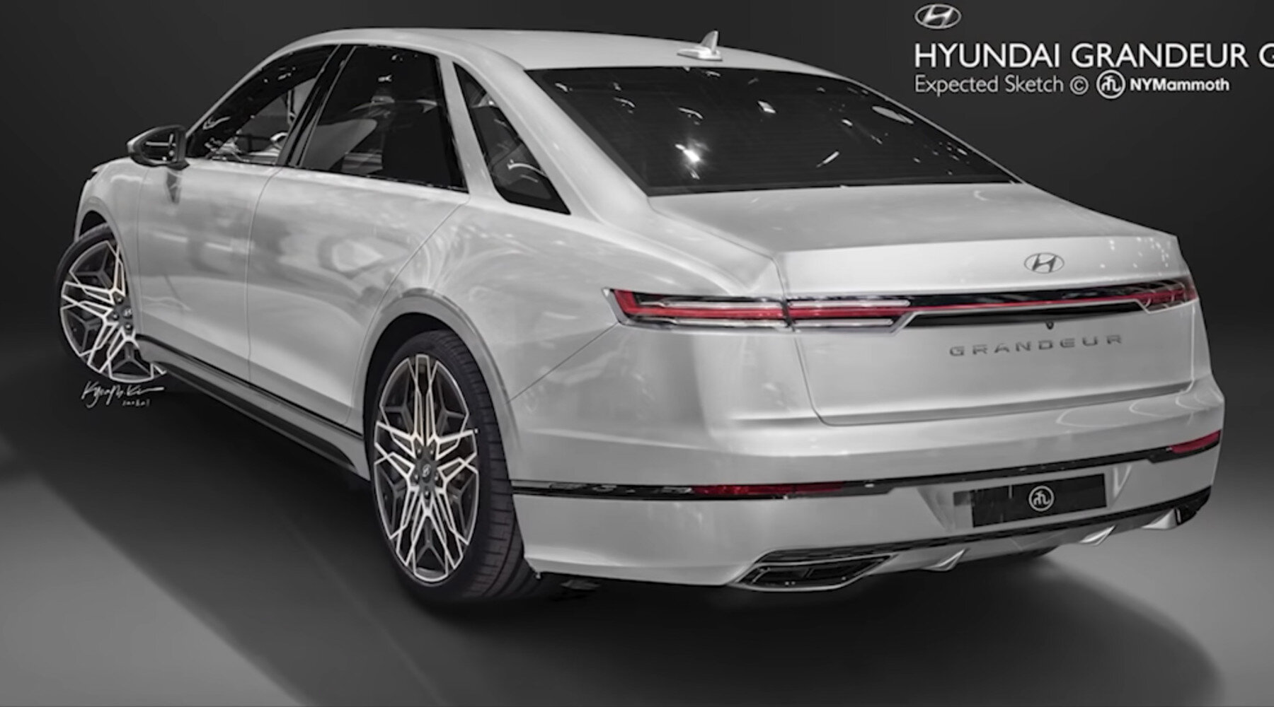 Стало известно, как выглядит Hyundai Grandeur следующего поколения