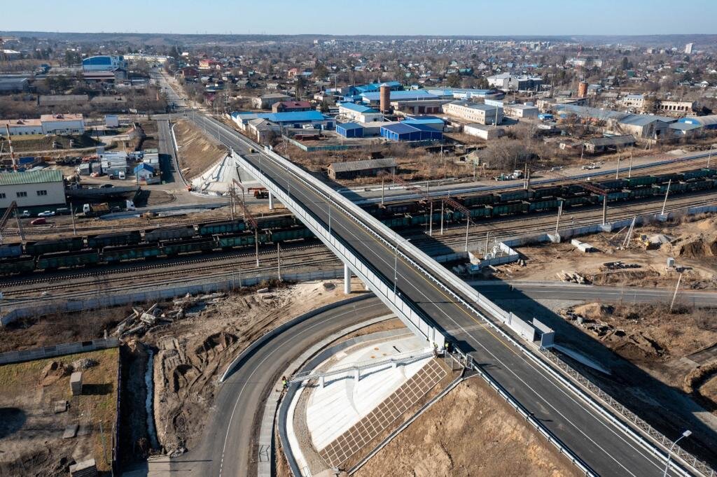 В Свободном построили новый путепровод над Транссибом взамен рухнувшего три года назад