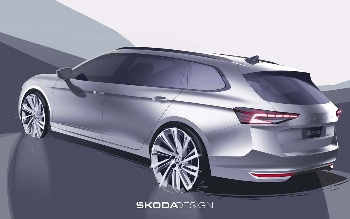 Скетч &Scaron;koda Superb 2024