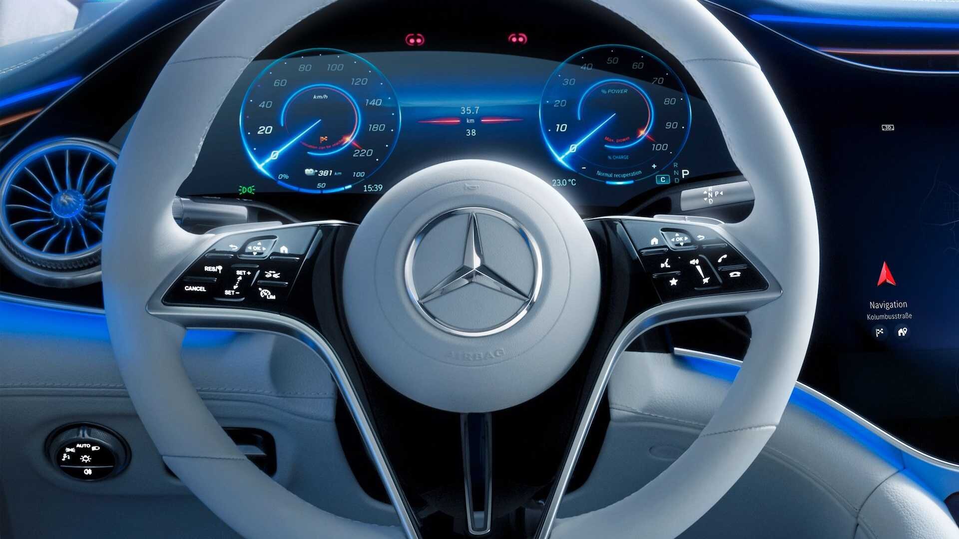 Mercedes-Benz полностью показал салон электрического аналога S-Class