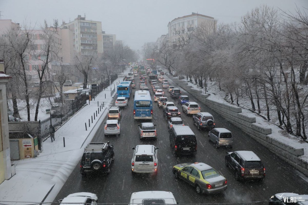 Во Владивостоке ледяной дождь. ФОТО