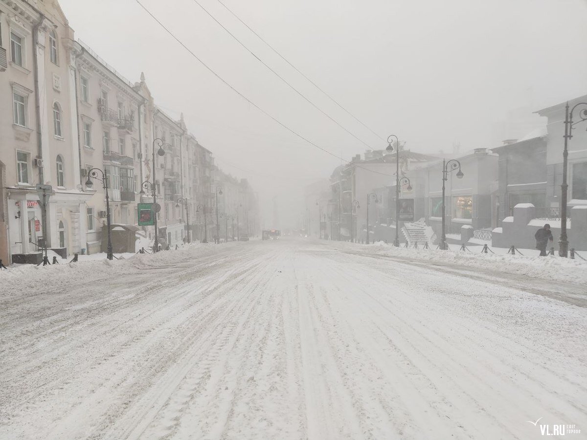 Владивосток заваливает снегом (ФОТО, ВИДЕО)